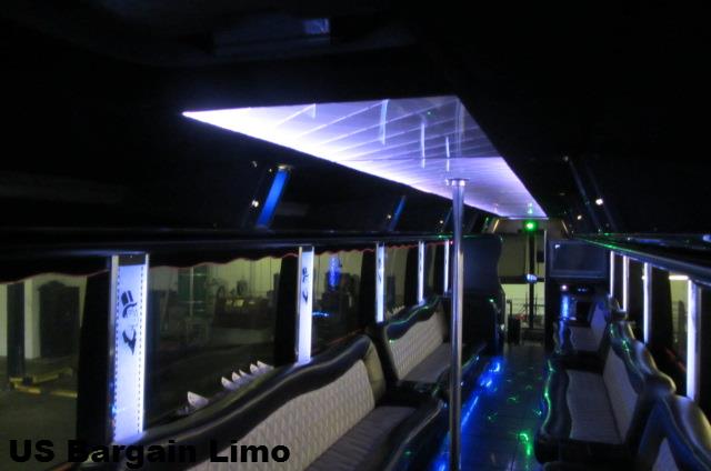 US Bargain Limo Interior design Limo Party Bus 45 Pax